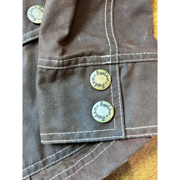 Boden Women’s Waxed Cotton Utility Jacket Brown Military Size 8 - Picture 7 of 16